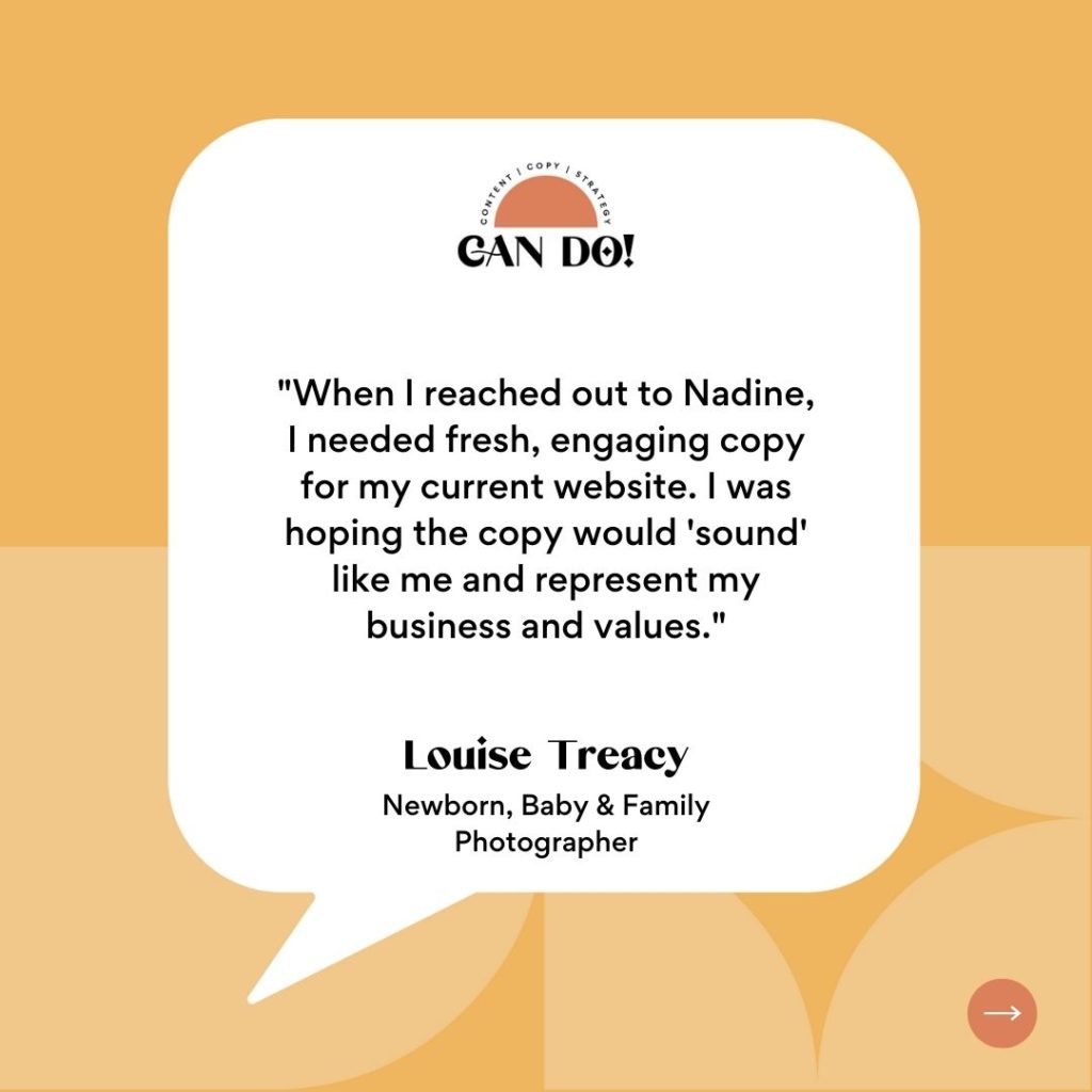 Nadine Nethery is the copywriter for photographers who want copy with impact