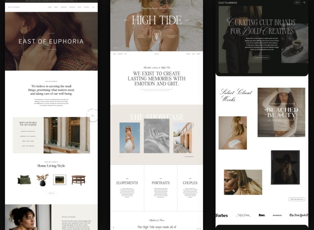 Nadine Nethery shares the best Showit website templates for coaches, creatives and photographers